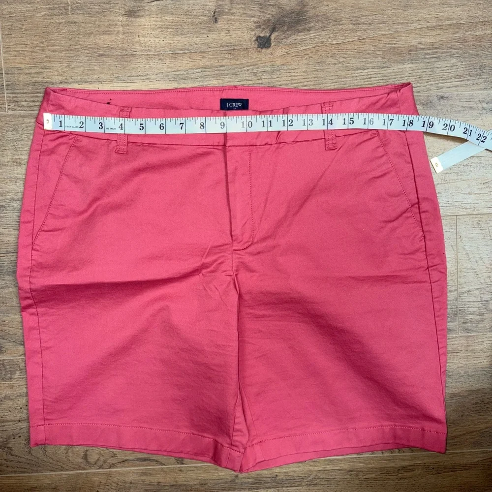 J.‎ Crew Women's Pink Coral 9” Bermuda Chino Shorts Size 14 Preppy Nautical